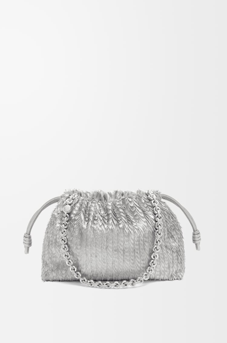 LOEWE Flamenco Purse in nappa calfskin Silver