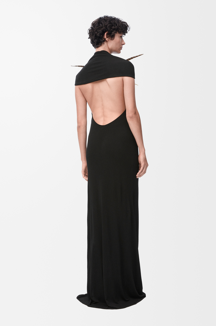 LOEWE Robe en viscose Noir