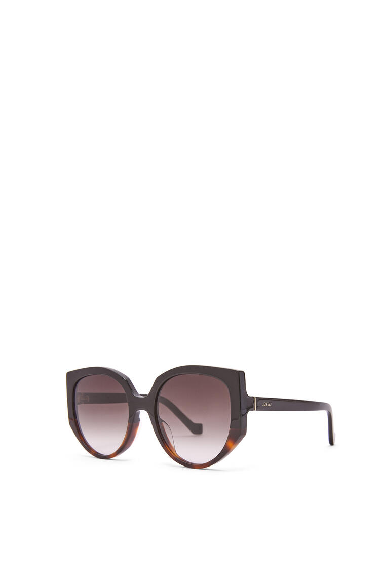 LOEWE Butterfly sunglasses in acetate Shiny Black Patchwork/Dark Bro pdp_rd