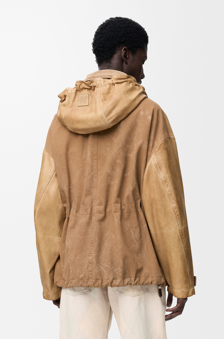 LOEWE ショート パーカー（ナパラム&コットン） キャメル