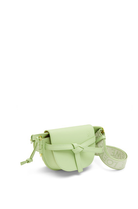 LOEWE Mini Gate Dual bag in soft calfskin and jacquard Light Pale Green