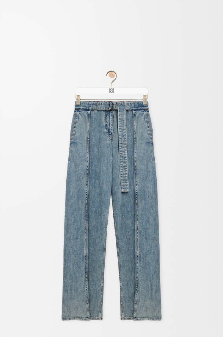 LOEWE ベルテッド ジーンズ（デニム） ウォッシュドデニム