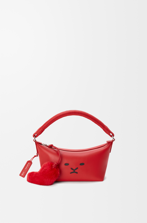LOEWE Bolso Cala mini en piel napa de cordero suave Rojo