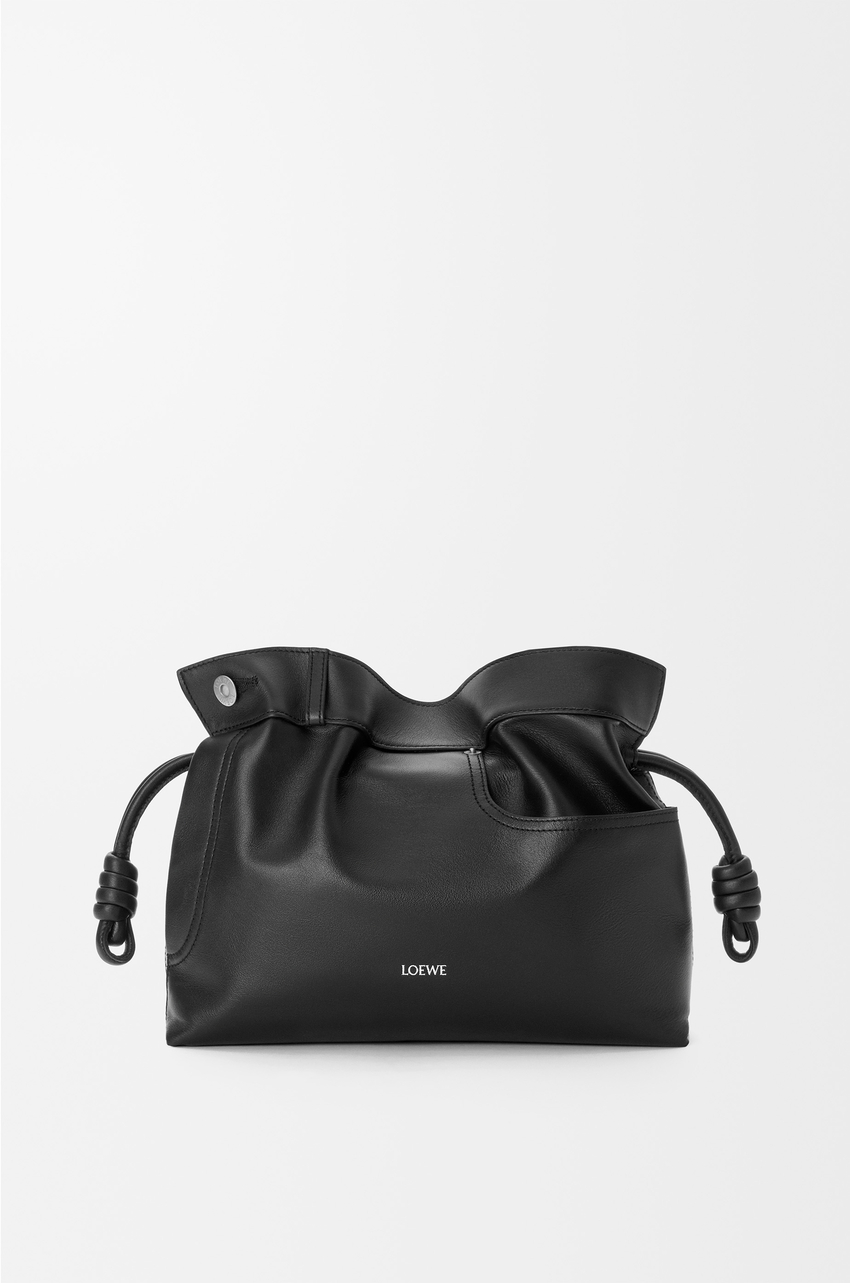 Panta medium Flamenco clutch in shiny calfskin