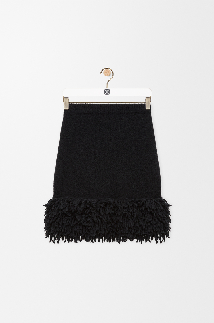 LOEWE Falda en mezcla de lana Negro