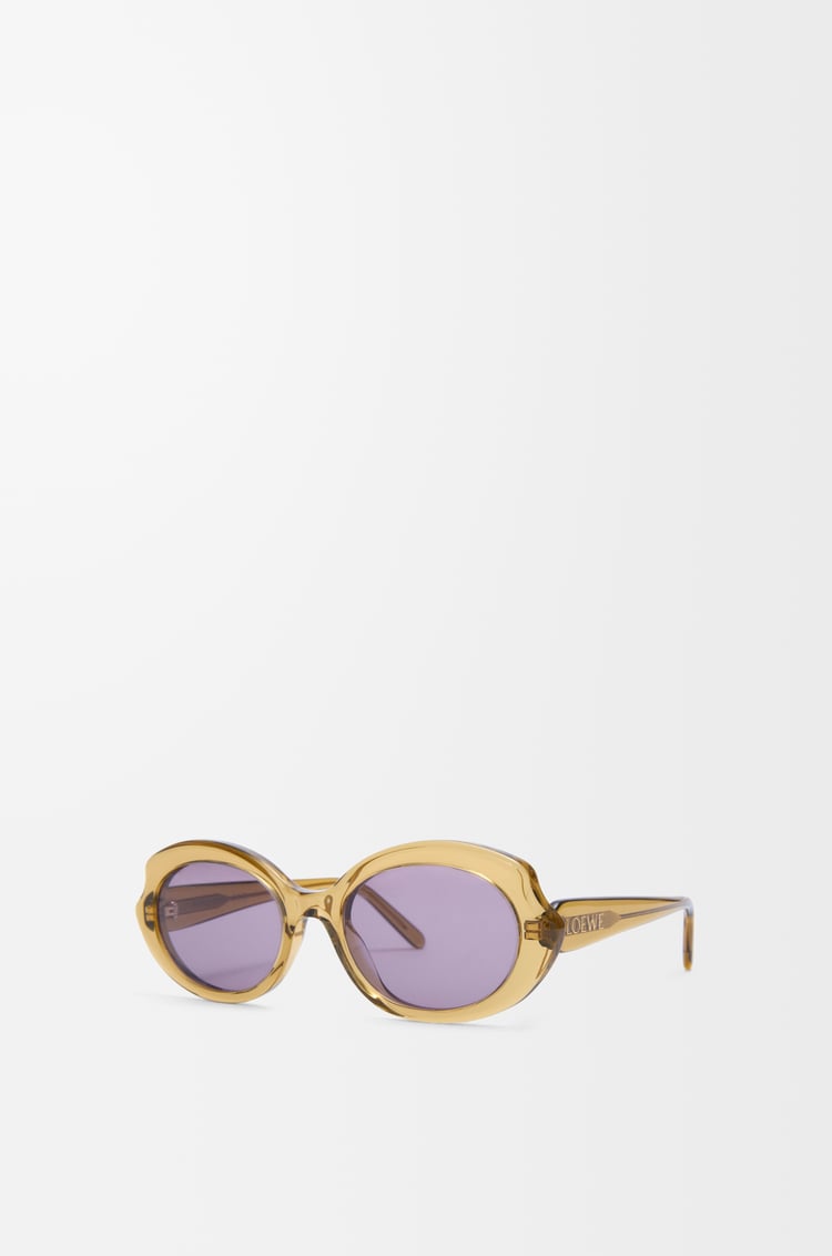 LOEWE Gafas de sol Mini Oval Slim Oliva Transparente