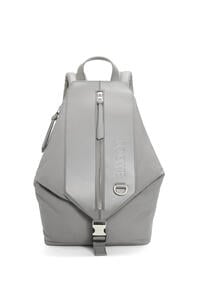 LOEWE Small Convertible backpack in nylon and calfskin 瀝青灰