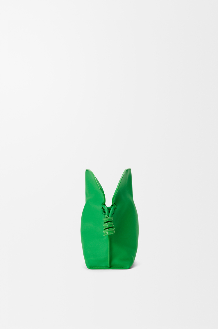 LOEWE Mini Flamenco clutch in nappa calfskin Clover Green