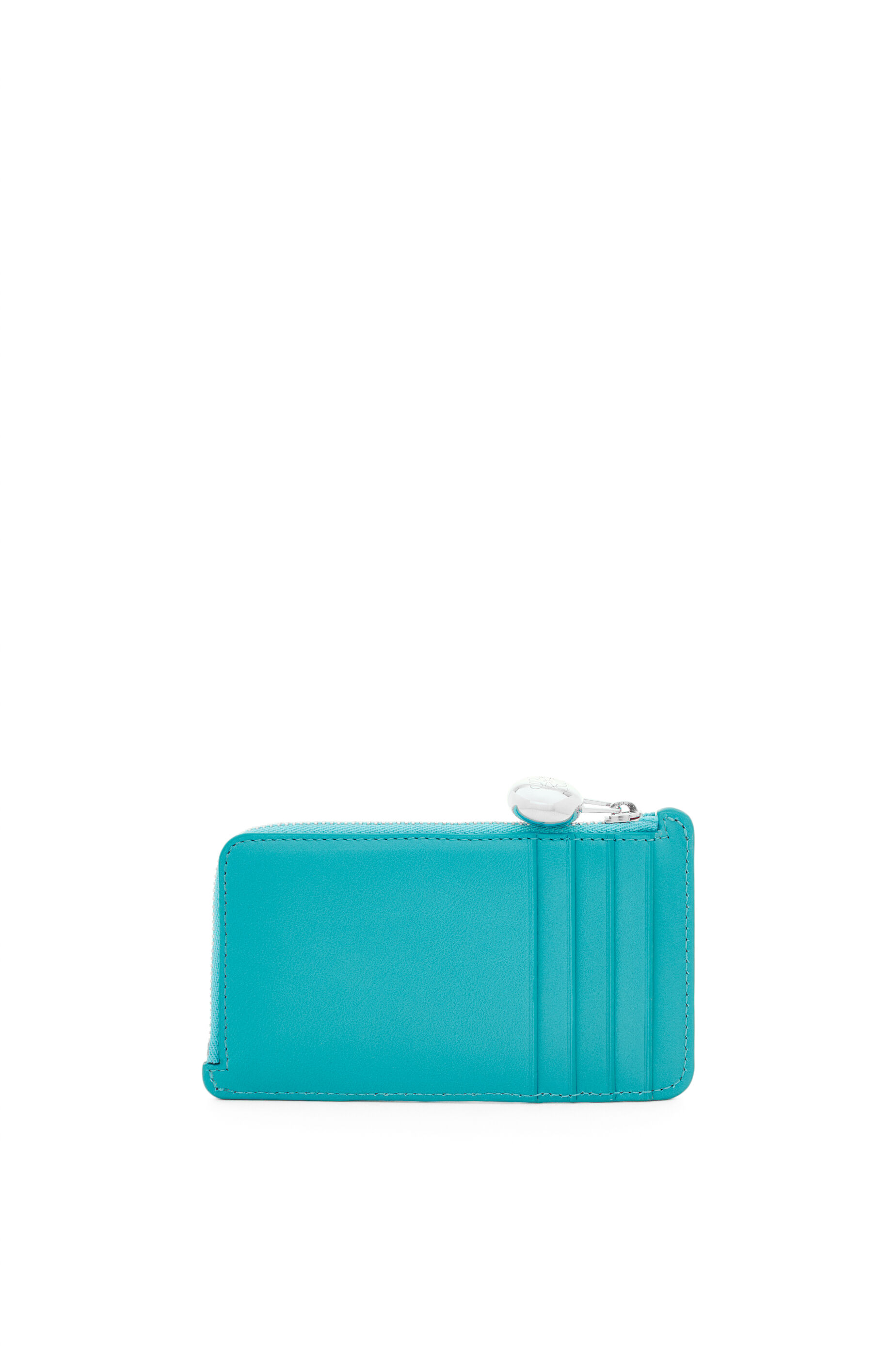 ぺブル コインカードホルダー（シャイニーナパカーフ） ディープターコイズ - LOEWE
