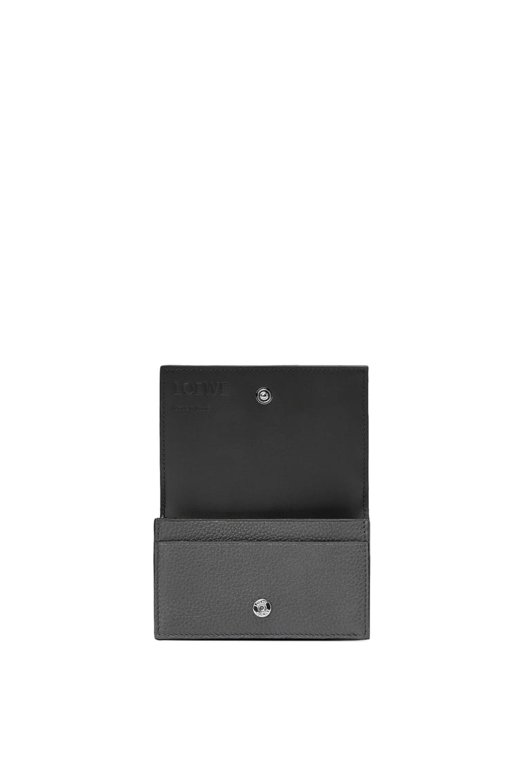 LOEWE Business cardholder in soft grained calfskin Anthracite