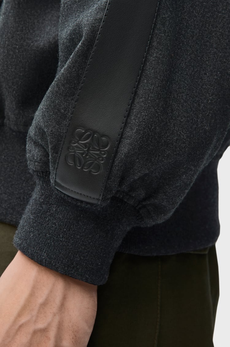 LOEWE トラックスーツ ジャケット（ウール&カシミヤ） チャコールメランジェ