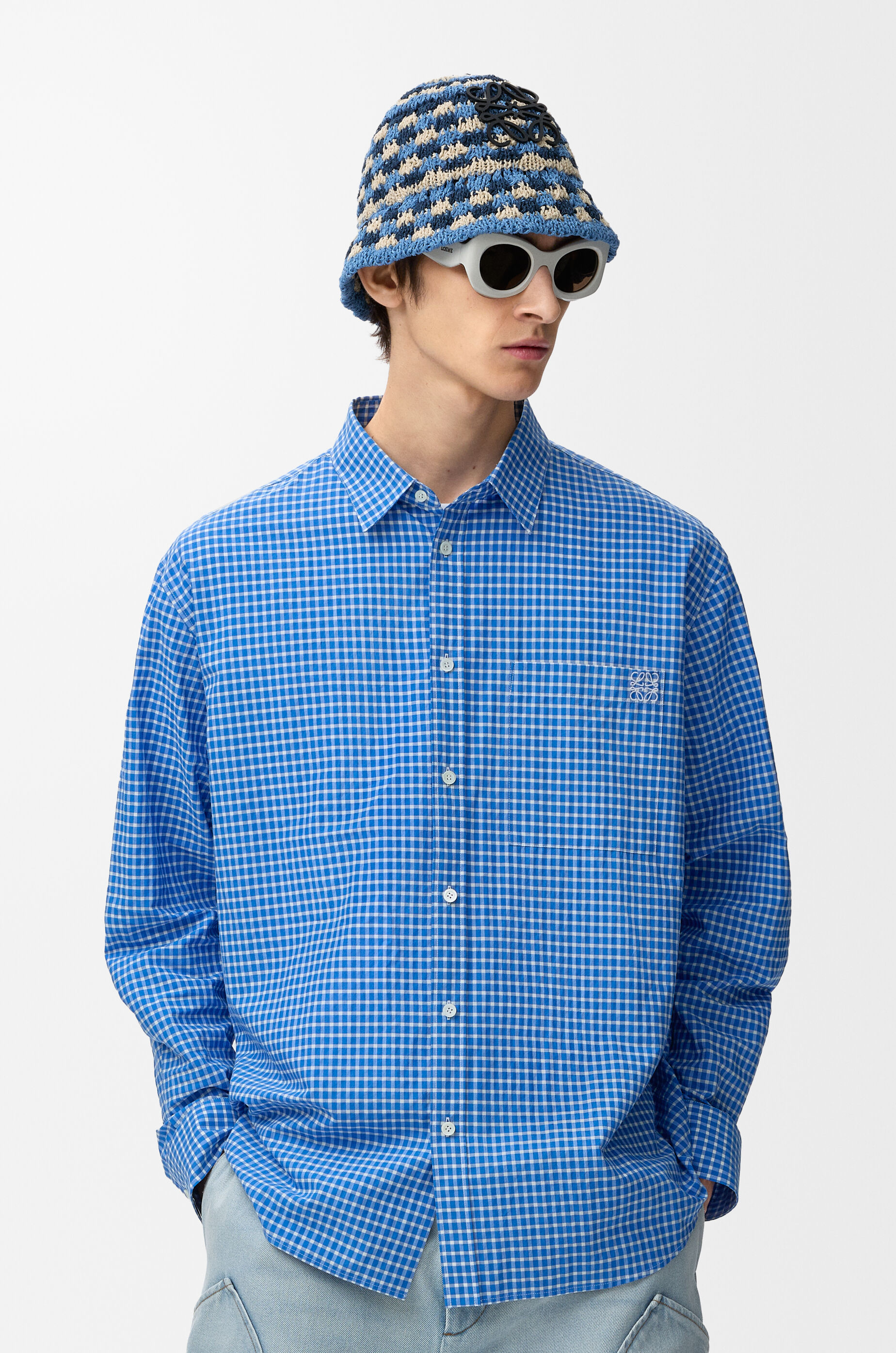 Shirt in cotton Blue - LOEWE USA Official Website