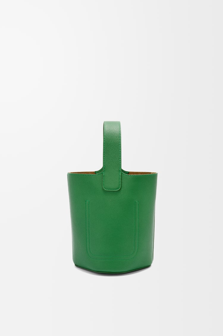 LOEWE Mini Pebble bucket in soft grained calfskin Tropical Green
