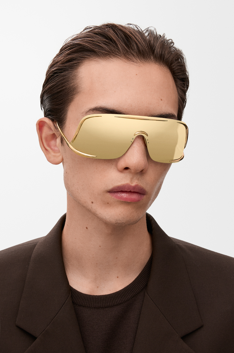 LOEWE Shield Mask sunglasses Gold