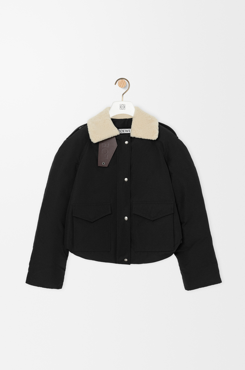 LOEWE Puffer jacket in technical cotton Black