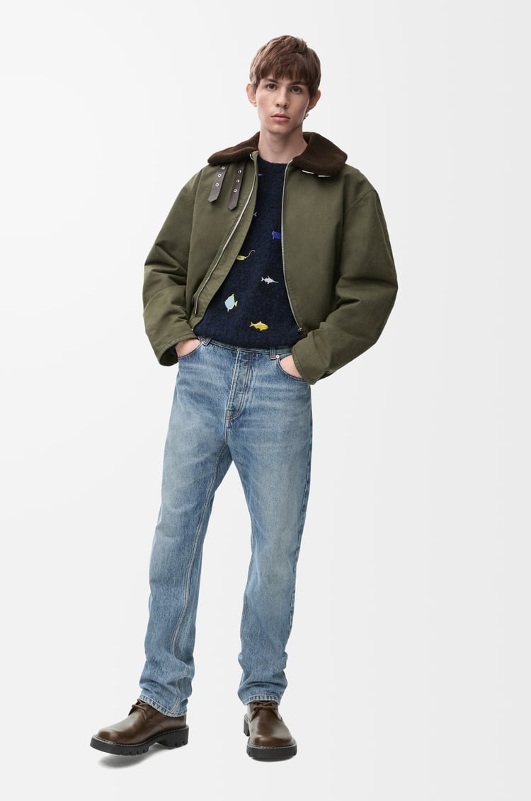LOEWE Jersey en lana Negro/Multicolor
