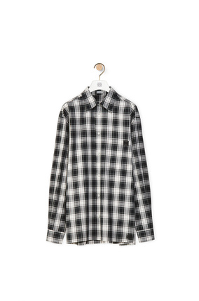LOEWE Check shirt in cotton Black/White plp_rd
