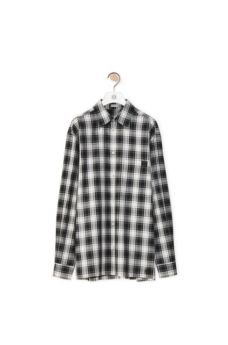 LOEWE Check shirt in cotton Black/White pdp_rd