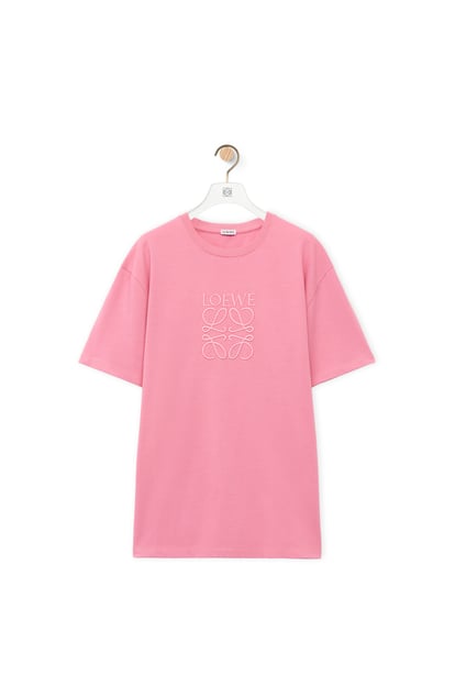LOEWE Camiseta de corte regular en algodón Rosa