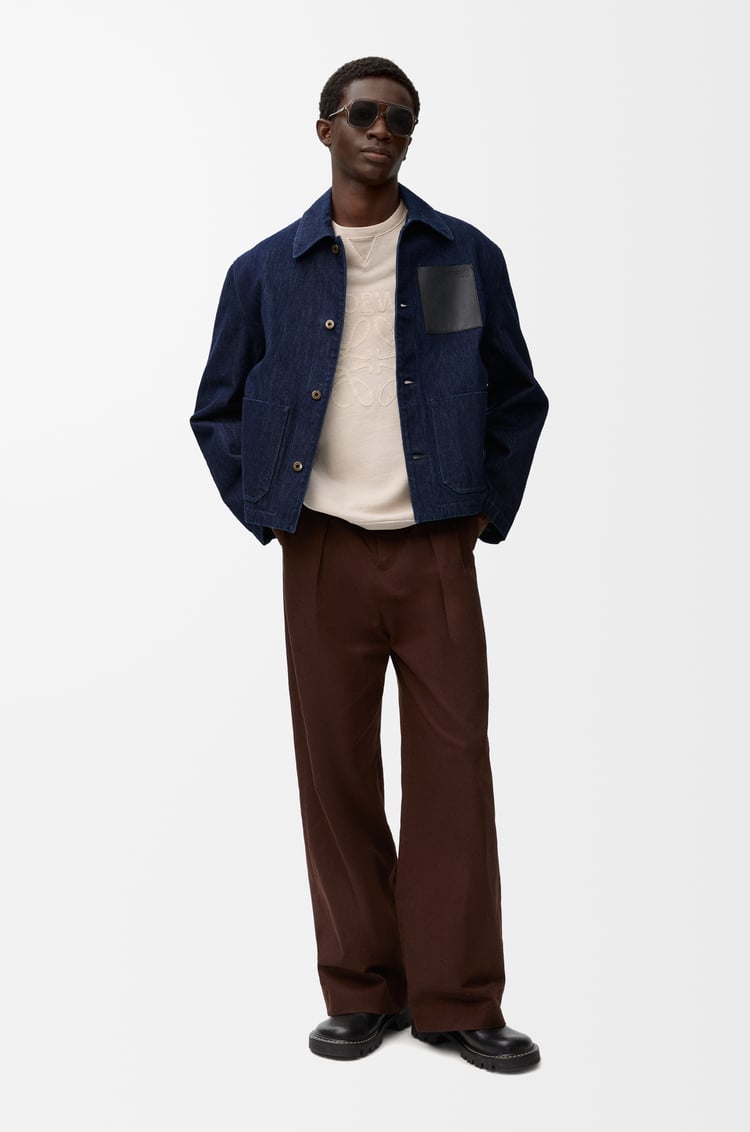 LOEWE 丹寧布工裝夾克 靛藍色