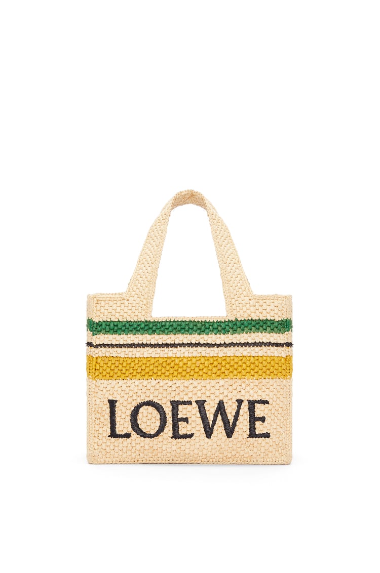 Small LOEWE Font Tote in raffia Natural/Multicolor LOEWE