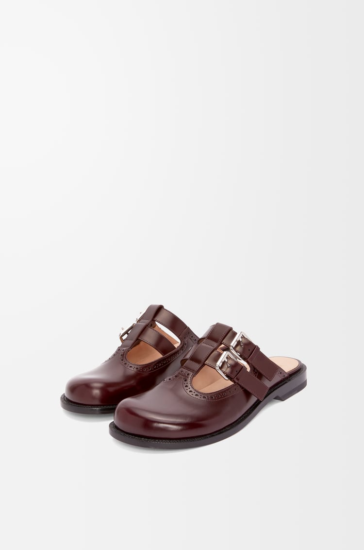 LOEWE Mule Mary Jane Campo en piel de ternera Burdeos