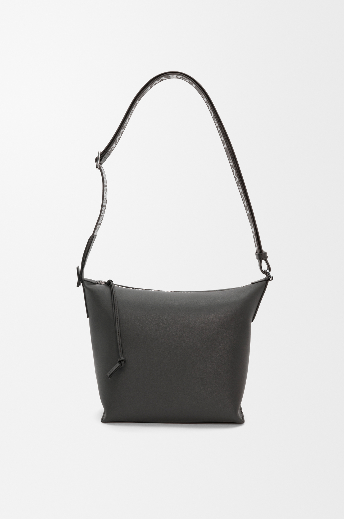 LOEWE Small Cubi Crossbody bag in supple smooth calfskin and jacquard Dark Grey plp_rd