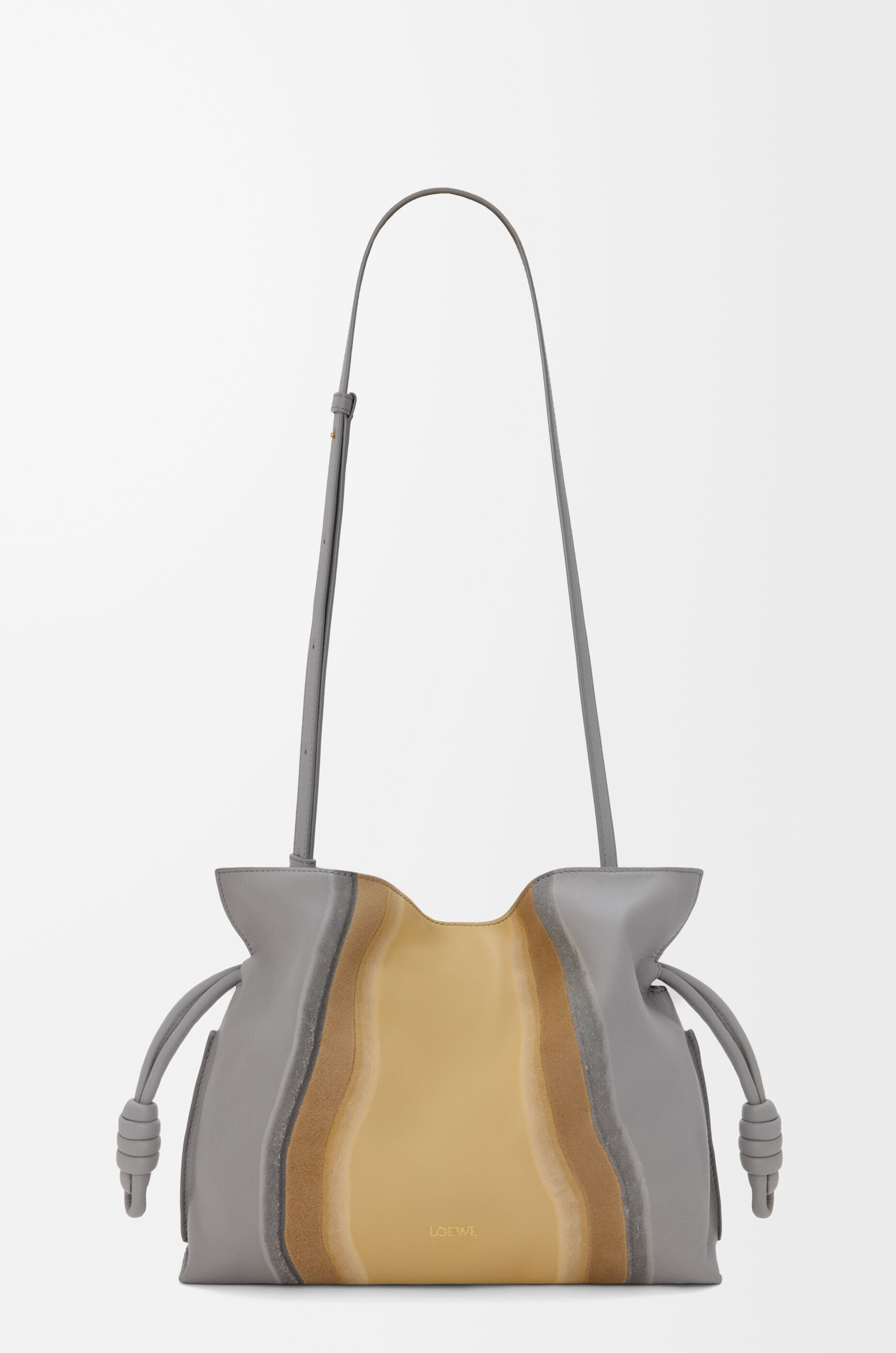 フラメンコクラッチ ランドスケープ ミディアム（ナパカーフ） グレー