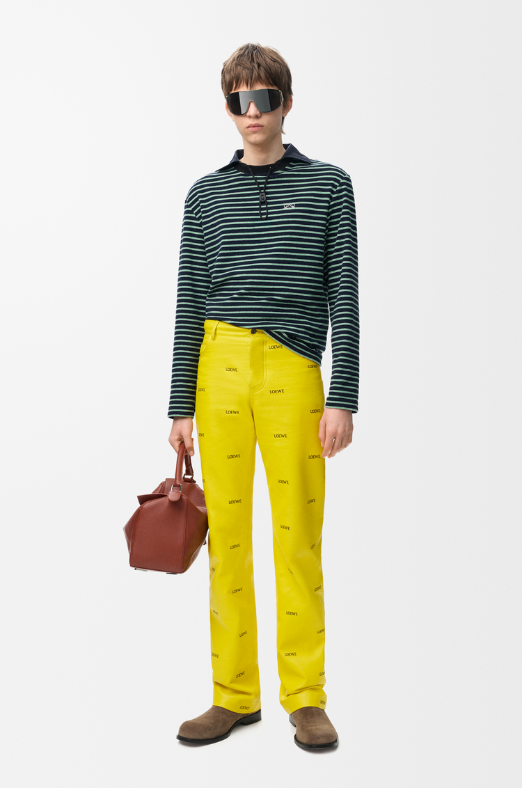 LOEWE 纳帕羊皮革长裤 黄色