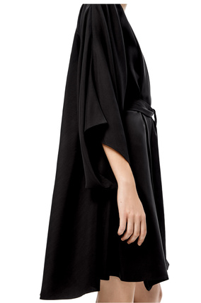 LOEWE Draped dress in silk Black plp_rd