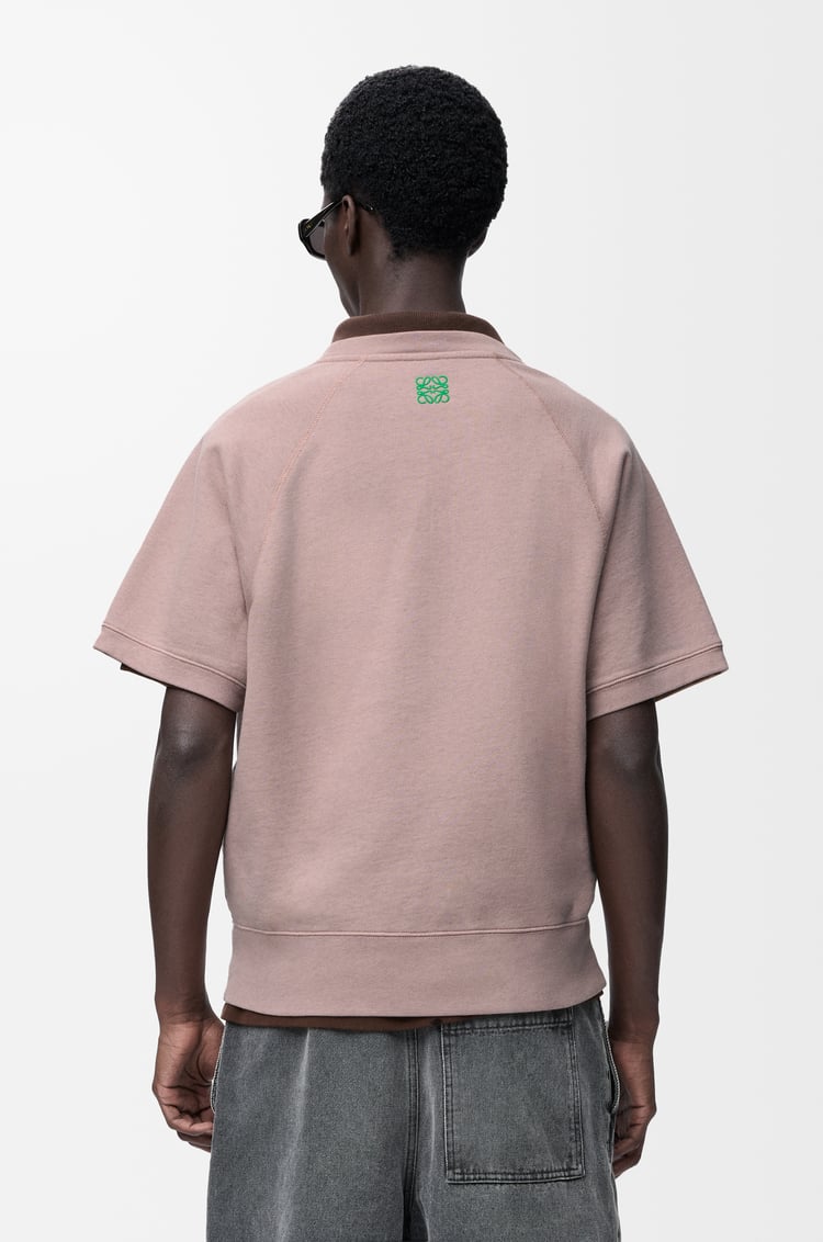 LOEWE Felpa a maniche corte in cotone Rosa Chiaro