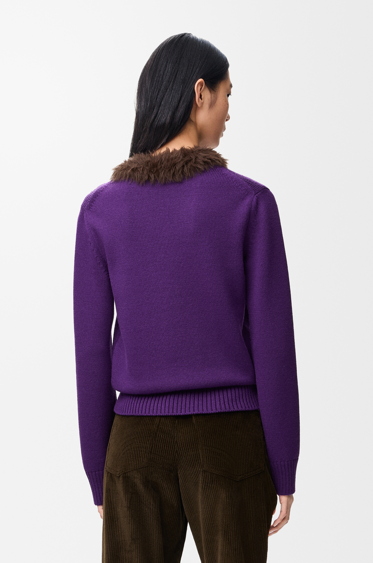 LOEWE Pullover aus Wolle Lila
