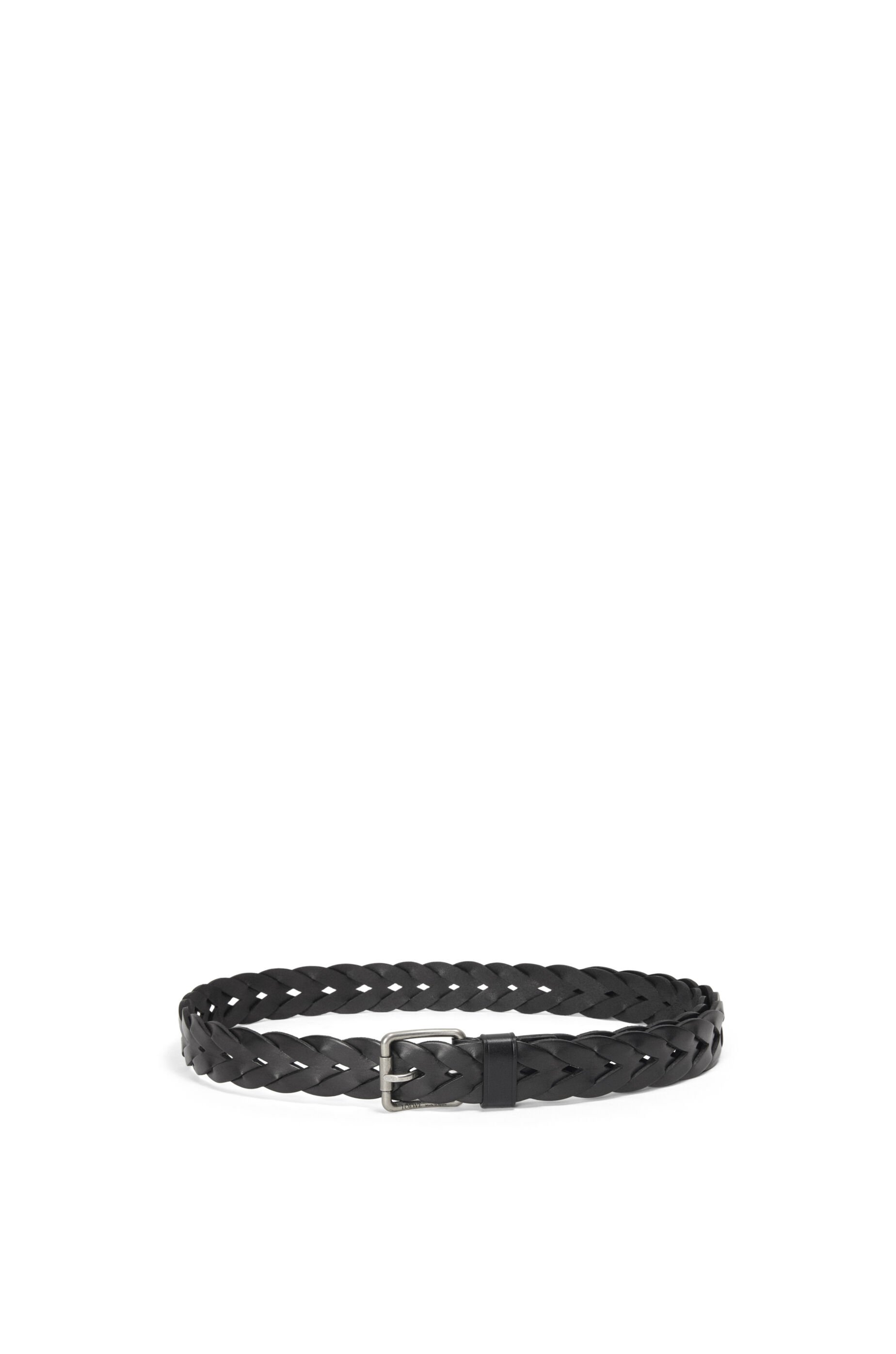ローラーカーブ ウーブンベルト（ベジタブルタンニンカーフ） ブラック/ヴィンテージパラジウム - LOEWE