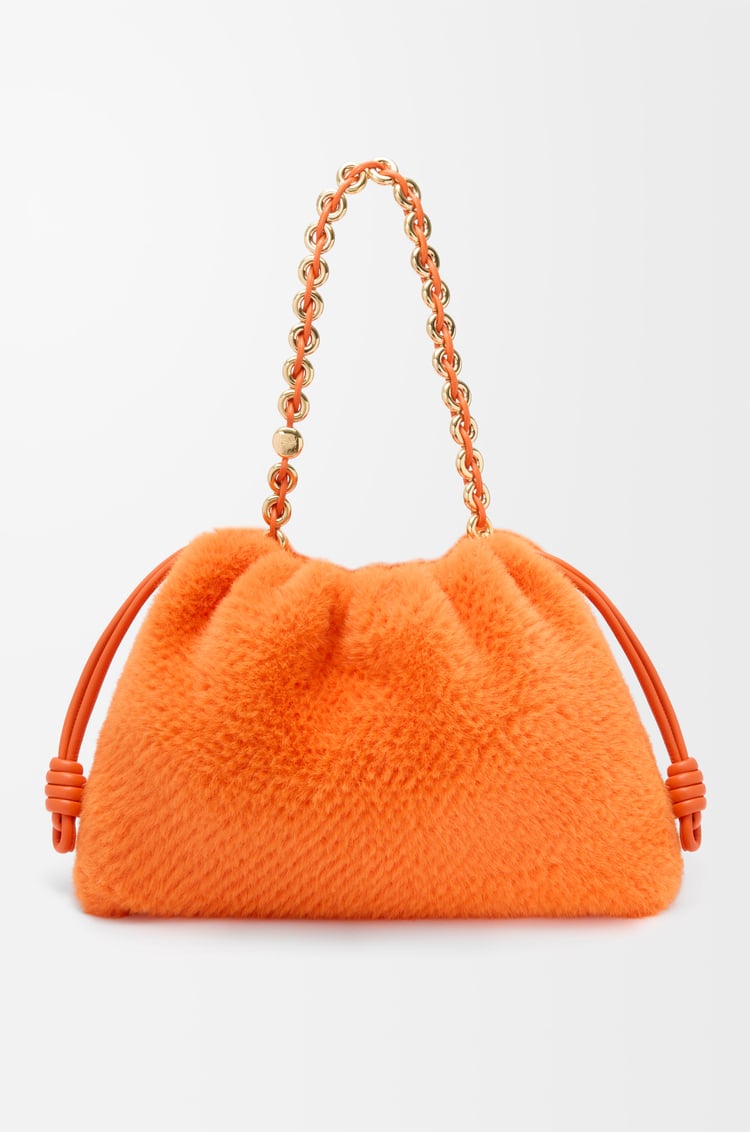 LOEWE 大号针织 Flamenco Purse 手袋 活力橙