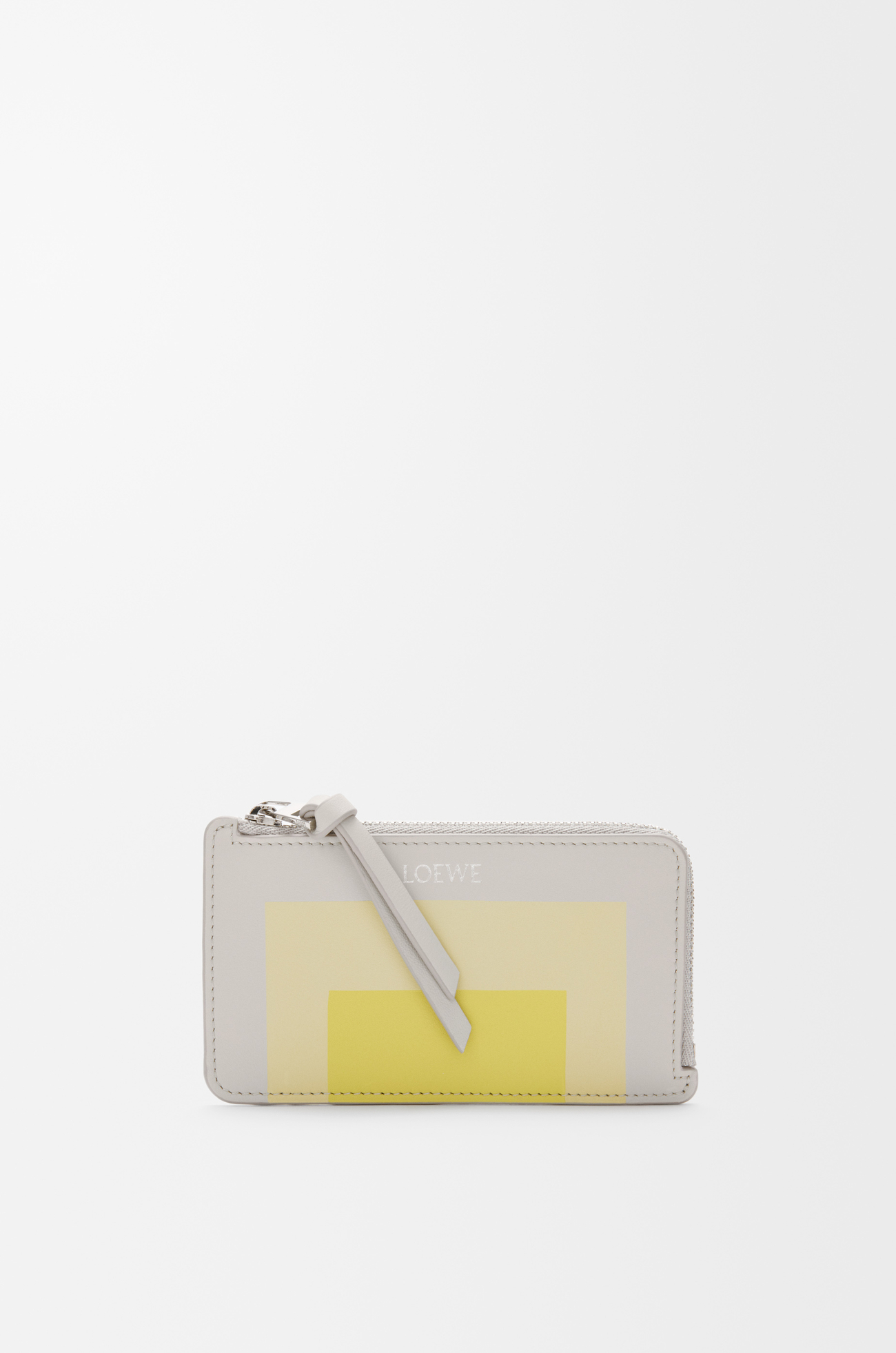 LOEWE Coin cardholder in nappa calfskin Pale Grey/Light Citrine