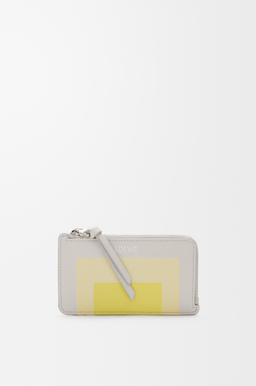LOEWE コインカードホルダー（ナパカーフ） ペールグレー/ライトシトリン
