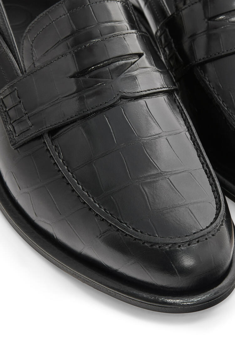 LOEWE Slip on loafer in calfskin Black/Black pdp_rd