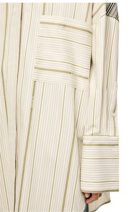 LOEWE Oversize stripe shirt in wool and cotton Pink/Grey plp_rd
