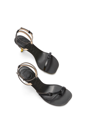 LOEWE Petal stiletto sandal in lambskin Black