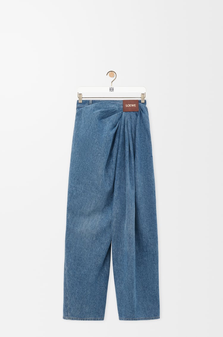 LOEWE ドレープ ジーンズ（デニム） インディゴブルー
