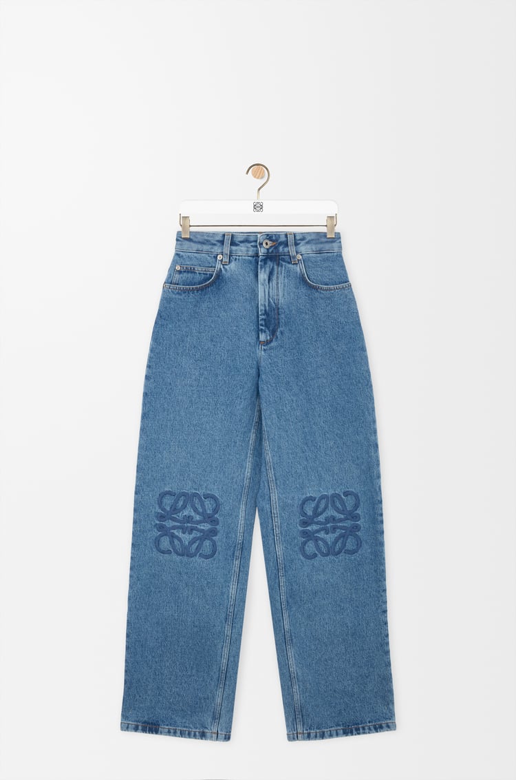 LOEWE Anagram baggy jeans in cotton Jeans Blue