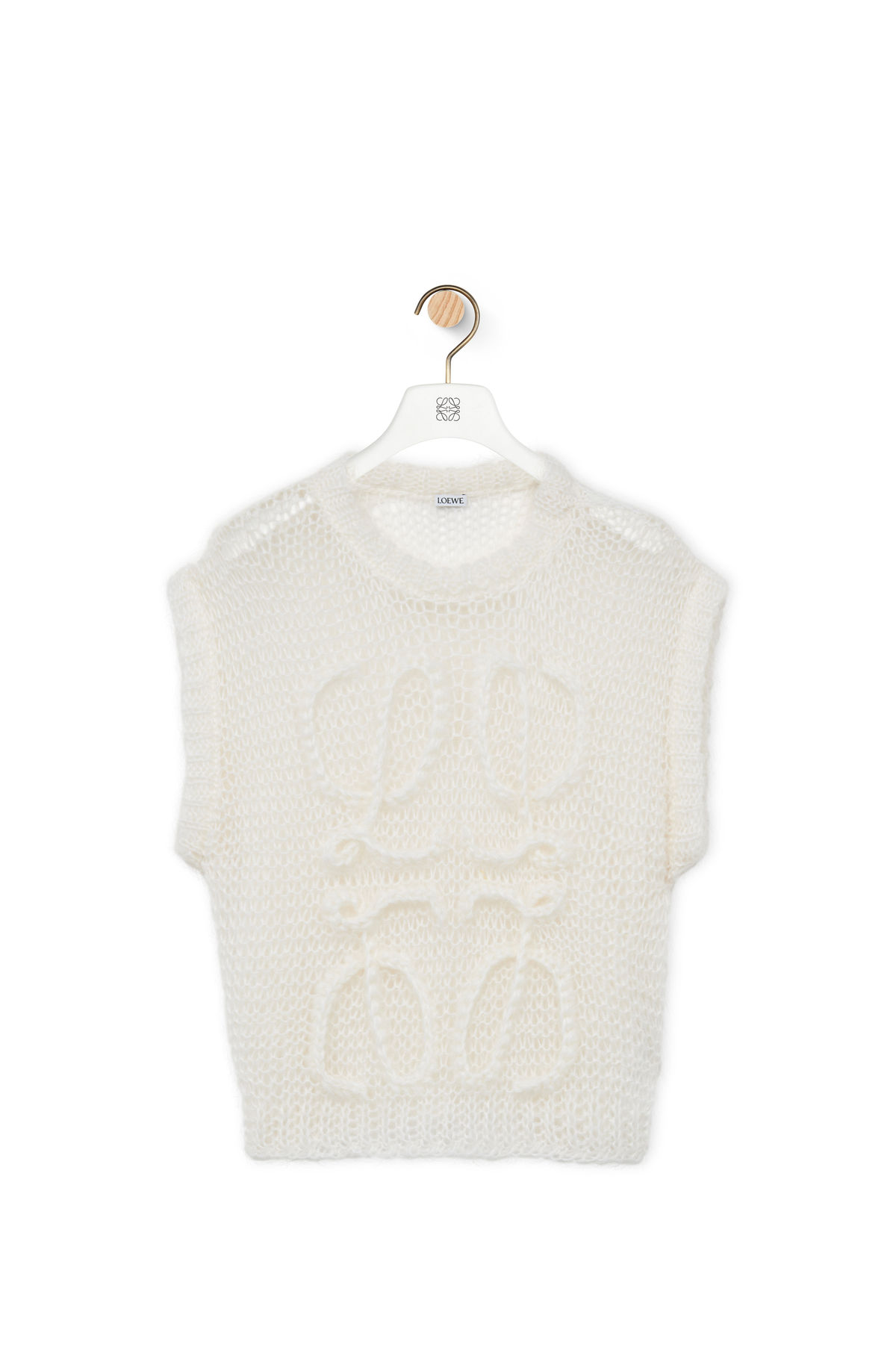 Anagram vest in mohair Soft White - LOEWE