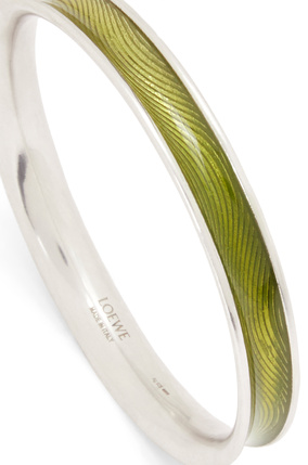 LOEWE Wave bangle in sterling silver and enamel Green plp_rd
