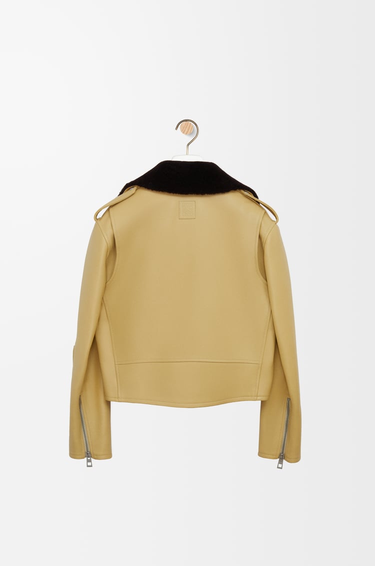 LOEWE Biker jacket in nappa lambskin Beige