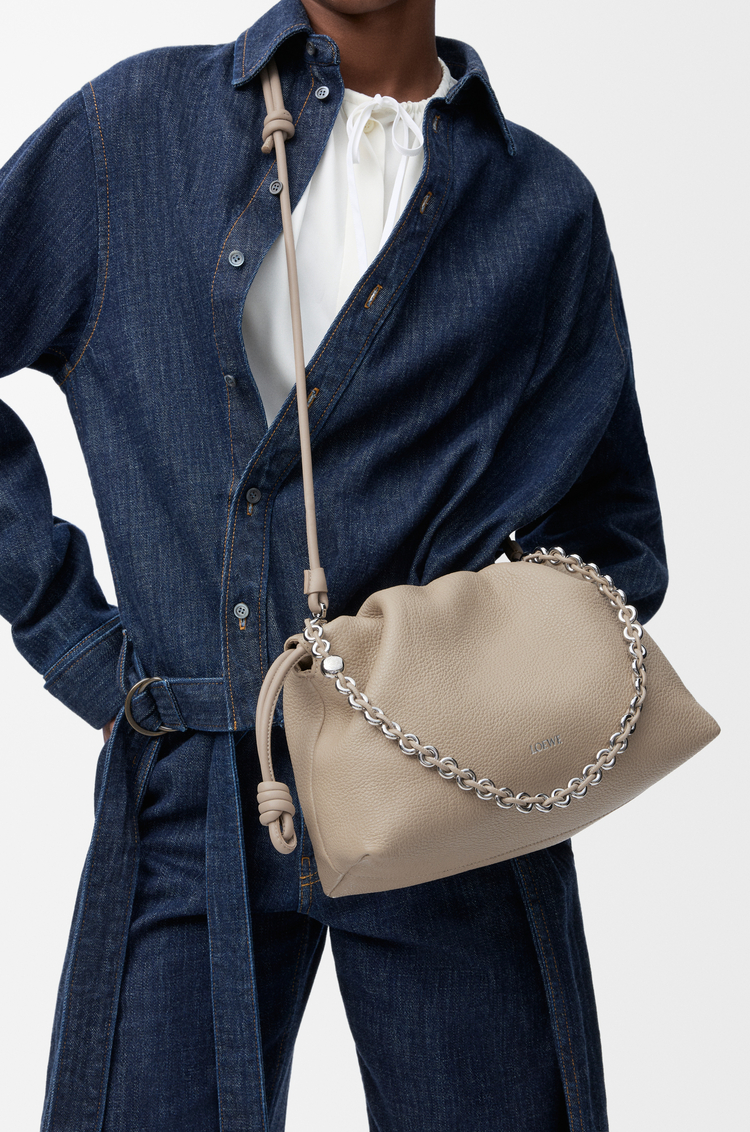 LOEWE Medium Flamenco purse in fine grained calfskin Clay