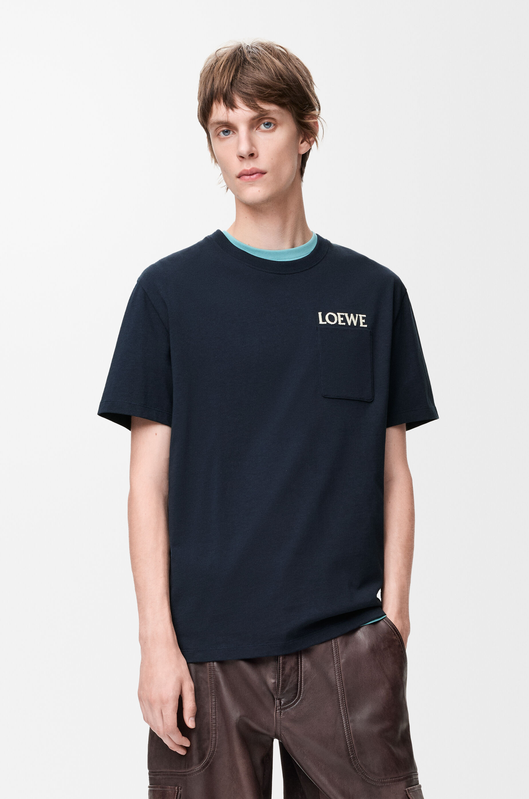 Relaxed fit T-shirt in cotton Blue - LOEWE