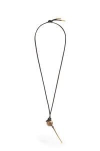 LOEWE Poppy seed pendant in brass and enamel Bronze