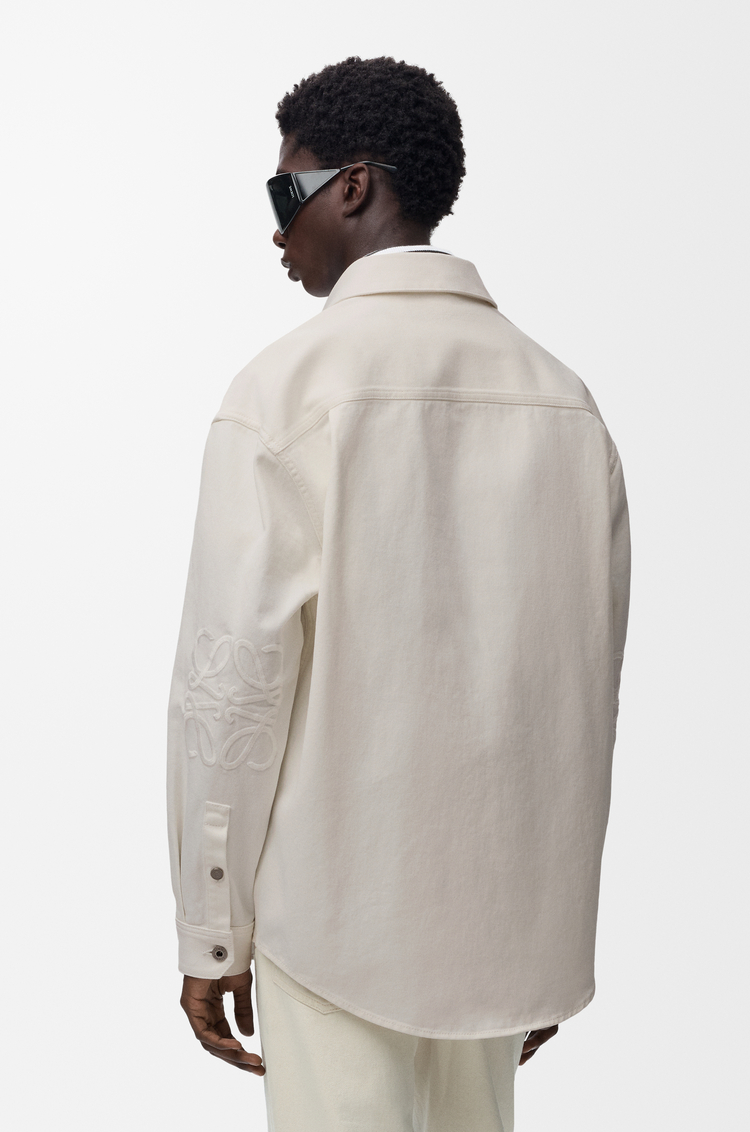 LOEWE 单宁布 Anagram 外套衬衫 白色