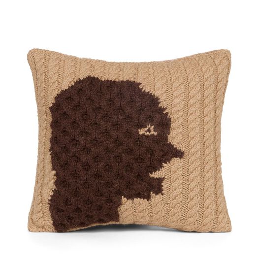 LOEWE Hand Knitted Cushion 3 40X40 Camel/Dark Brown LOEWE Hand Knitted Cushion 3 40X40 Camel/Dark Brown all