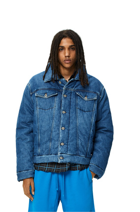 LOEWE Padded jacket in denim Indigo Blue